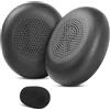 YunYiYi - Cuscinetti auricolari di ricambio compatibili con cuffie wireless Jabra Evolve2 65 MS/UC, Elite 45h, in pelle proteica, cuscinetti auricolari, colore: nero