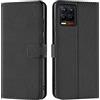Verco custodia per Realme 8, Realme 8 Pro Case per Realme 8/8 Pro Cover PU Pelle Portafoglio Protettiva, Nero