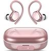 Lekaby Cuffie Bluetooth, 2025 Auricolari Bluetooth 5.3 con Stereo HiFi Immersivo, Cuffie Wireless Mini Incorporato 4 HD Mic, Cuffiette Bluetooth IP7 Impermeabili, Cuffie Senza Fili con LED 128 Ore
