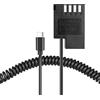 Raeisusp Cavo a molla tipo c DMW BLF19 accoppiatore CC DMW-DCC12 per fotocamera Panasonic Lumix DMC-GH3K GH4K GH5 GH5S G9.