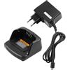 NEWASHAN Base per caricabatterie compatibile con Motorola Radio XT420 XT460 RMV2080 RMU2020 RMU2040 RMU2043 RMU2080D RMM2050 RAV50 Batteria carica PMLN6383A PMLN6394A PMN434 (Adattatore UE)