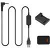 Raeisusp Caricabatteria per Caricabatterie Portatile Cavo USB + Accoppiatore CC DR-80 NB-10L Batteria Fittizia + Adattatore USB per fotocamera Canon G1X G3X G15 G16 SX50 SX60