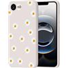 Guxira Cover Protettiva per iPhone 16e, Carino Floreale Design Custodia Antiurto Silicone Cover Antipolvere Protettiva Case per iPhone 16e - Margherita Gialla
