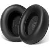 PESLNG Cuscinetti di ricambio in pelle PU professionale compatibili con Anker Soundcore Life Q30/Q35, realizzati con schiuma memory di alta qualità (Pelle proteica-nero)