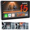 Hikity 2+64G Android Autoradio per FIAT Panda 2003-2012 Senza Fili Carplay Android Auto, 9 Pollici Android Stereo Radio Bluetooth con GPS WIFI Mirror Link FM/RDS SWC Telecamera Posteriore