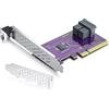 ipolex Adattatore doppio da U.2 NVMe a PCIe3.0 x8 per SSD U.2 NVMe senza funzione di biforcazione PCIe, supporto di 2x SSD U.2