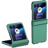 QINOUK Cover per Motorola Razr 50, Antiurto e Ultrasottile in PC, Protettiva Antigraffio - Verde