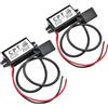 Heemol Adattatore USB da 12V a USB,Convertitore Buck da 12V a 5V Impermeabile,Convertitore di Tensione di Alimentatore da 3A 15W DC a DC per Auto 2 pezzi(SingolaUSB)