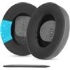 YunYiYi Cuscinetti auricolari di ricambio in gel refrigerante compatibili con cuffie Bose QuietComfort Ultra, con tessuto traspirante in seta di ghiaccio e memory foam, parti di ricambio (nero)
