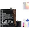 HIGHAKKU Batteria di ricambio compatibile con Xiao-Mi Mi 10 Lite 5G, Mi 10 Youth M2002J9E, M2002J9G, M2002J9R, M2002J9S BM4R con strumenti