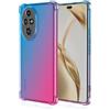 JIAFEI Cover per Honor 200 PRO 5G Custodia Protettiva in TPU Morbida Ultrasottile Antiurto ad Angoli Protezione per Fotocamera Schermo Gradienti Trasparenti Blu/Rosa