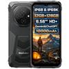 Blackview FORT 1 AI Smartphone Rugged, IA Magico Fotografico Editor, 12GB+128GB, Batteria 10000mAh, 16MP+8MP, Schermo 6.56'' HD+, IP68 IP69K Cellulare Antiurto, Android 15 DUAL SIM, GPS NFC Nero