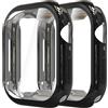 Simpeak Cover Compatibile per iWatch 42mm Series 11/10 (Confezione da 2), Custodia Compatibile con Apple Watch Series 11/10 42mm Full Protettivo TPU Caso Tutti i Modelli, Nero+Nero
