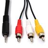 BliliDIY Spina Maschio Da 5 Piedi / 1.5 M 2.5 Mm Jack A 3 Rca Maschio Phono Audio Video Cavo Di Uscita Av