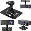 letuxaamz Supporto Per Proiettore, Supporto da Parete In Metallo, Staffa In Metallo Multiangolo Regolabile Proiettore/Supporto Monitor Con Filettatura 1/4 Home Theater, Sala Giochi, Ufficio, Girevole a 360°