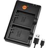 DSTE LC-E10 Batteria USB Dual Quick Charger Compatibile per LP-E10, Canon EOS 1100D, 1200D, Kiss X50, Kiss X70, Rebel T3, Rebel T5