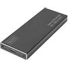 DIGITUS alloggiamento esterno USB 3.1 per SSD M.2 SATA - SATA III - Modulo M.2 tipo 2280, 2260, 2242, 2230 - fino a 10 Gbit/s - UASP - incl. cavo USB-C - nero