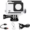 Suptig Alloggiamento ricaricabile impermeabile per GoPro Hero 4 Hero 3+ Hero3 fotocamera sportiva esterna per uso subacqueo - Resistente all'acqua fino a 40 m