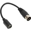 Goshyda Adattatore Cavo da DIN a PS/2, Prolunga 5 Pin Maschio a 6 Pin Mini DIN Femmina per Computer, Convertitore Mouse Tastiera PC, 0,15 M / 5,9 Pollici