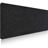 Mikihat Tappetino Mouse in Feltro, 800 * 400mm Mouse Pad Mat Grande Sottomano Scrivania, Giochi di eSport Tappetino Scrivania Alunno Scrivania Tappetino Antiscivolo, Tappetino Scrivania Feltro Ufficio (Nero)