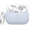elago Cover in Silicone con Portachiavi per AirPods Pro 2 | Custodia Protettiva, LED Visibile, Supporta la Ricarica Wireless (Azzurro)