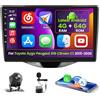 Inefala 4+64G Autoradio per Toyota Aygo Peugeot 108 Citroen C1 2015-2020 Android 15 con Wireless CarPlay Android Auto, 9'' Schermo per Auto Soporta Bluetooth WIFI GPS FM/RDS 32EQ SWC AHD