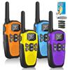 NXGKET Walkie-Talkie Bambini Ricaricabili,NXGKET Radioline Woki Toki 3 Pezzi,16 Canali Caricabatterie USB di tipo C,Con Torcia per Giochi all'aperto Campeggio Escursionismo,Regali per 3-12 Ragazze o Ragazzi