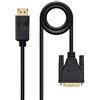 Nano Cable 10.15.4502 - Cavo convertitore Displayport/Dvi, Displayport/M - Dvi/M, Nero, 2,0 M