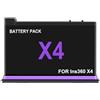 Fututech 2500mAh batteria di ricambio per Insta360 X4 Batteria extra per fotocamera d'azione Parte di ricambio accessori (1PCS)