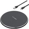 Synclum Caricatore Wireless Qi 35W con Ricarica Rapida, Pad di Ricarica Induttiva USB-C per Galaxy S25/S24/S23/S22/S21, Phone 16/15/14/13/12, Auricolari Bluetooth e Tutti i Dispositivi Qi