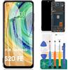 SRJTEK Incell - Schermo LCD di ricambio per Samsung S20 FE 5G SM-G781B, kit di riparazione digitalizzatore touch con telaio (senza funzione di impronte digitali, nero)