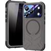 Beeasy per iPhone 17 Pro Max Cover Impermeabile IP68 con Magsafe, 360 Militare Antiurto Protezione Schermo con Privacy Integrata, Custodia Magnetica Rugged Resistente, 6,9, Privacy Nero