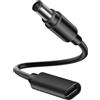 YACSEJAO Adattatore da USB C a DC 7,4 x 5,0 mm, cavo di alimentazione da 20 V DC a cavo di ingresso femmina di tipo C per notebook (20 cm)