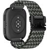 RoYiio Cinturino Nylon per Amazfit Balance 2 /Bip 6 /Bip 5 /Cheetah Round/Cheetah Pro Cinturini 22mm Comodo Traspirante Ricambio Cinturino per Amazfit GTR 4 /GTR 3 Pro - Verde Nero