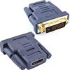 REY Adattatore connettore HDMI femmina a DVI 24+1 maschio, placcate Oro