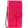 Fatcatparadise Cover Compatibile LG K20 2019 [con Pellicola in Vetro Temperato], Retro Flip Custodia Pelle PU e TPU Silicone con Funzione Supporto Chiusura Magnetica (rosé)
