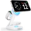 iDsonix Caricatore Wireless, 3 in 1 Stazione Ricarica [Magnetico Preciso],Ricarica Wireless per Dispositivi Apple, per iPhone 15-12, per iWatch 9-2/Ultra/SE e AirPods 3/2/Pro