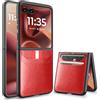 NINKI Custodia a portafoglio per Motorola Razr 60 Ultra con porta carte, protezione schermo integrata, antigraffio, antiscivolo, con retro in pelle rigida, per Razr 60 Ultra, per donne e ragazze