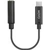 Movo UCMA-1 - Cavo adattatore per microfono TRS femmina da 3,5 mm a connettore USB di tipo C, compatibile con smartphone e tablet Samsung Galaxy, Pixel, Moto, HTC, iPad Pro, smartphone e tablet, da