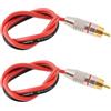 Be In Your Mind Cavo Audio RCA Maschio A Filo Nudo Cavo In Silicone 14AWG 30 Cm Per Altoparlanti Amplificatori TV Lettori DVD/CD