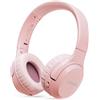 KONNAO Cuffie per bambini senza fili 60H, pieghevoli, con MIC, limitatore di volume 85dB/94 dB, senza fili, per bambini, adulti, scuola, online class, viaggi, rosa