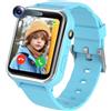 PTHTECHUS Orologio intelligente per bambini, con lettore musicale, video, sveglia, 13 giochi, fotocamera, bambini Smart Watch SOS, regalo adatto per ragazzi e ragazze dai 4 ai 12 anni (Blu)