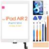 ARSSLY per iPad Air 2 A1566 A1567 Touch Screen, Touchscreen per iPad Air2 9.7 pollici Touch Display Pannello Vetro con Riparazione Kit, non LCD Display (Bianco)