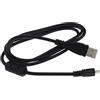 Create idea Cavo USB per trasferimento dati e ricarica per fotocamera, 1 metro, compatibile con Panasonic Lumix DMC-TZ60 e TZ61, nero