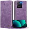 FMPCUON Compatibile con Xiaomi 13T Pro/Xiaomi 13T/Xiaomi Redmi K60 Ultra Cover, Flip case Custodia Portafoglio in Pelle Slot [Chiusura Magnetica] Cover per, Porpora