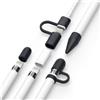 elago Set di Protezione Compatibile con Apple Pencil 1a Gen., [Supporto per Cappuccio, Sostituzione del Cappuccio, Cavo Adattatore per Ricarica, Copertura per la Penna] 4 Articoli Inclusi (Nero)