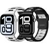 chinbersky 2 Pezzi Alpine Loop Compatibile con Apple Watch Cinturino 45mm 44mm 46mm 49mm 42mm 41mm 40mm 38mm Cinturino Sportivo Regolabile in Nylon per iWatch Ultra 2 SE Serie 10 9 8 7 6 5 4 3 2 1