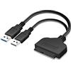 LEAGY USB 3.0 a 6,3 cm SATA III Cavo Adattatore Ponte W/Uasp ad Alta Velocità di Trasferimento Dati Protocollo Supporto SATA al Convertitore USB 3.0 per SSD HDD SSD Drive