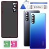 Eonpam Scocca Vetro Posteriore per Oppo Find X2 Neo / Oppo Reno3 Pro 5G Coperchio Copribatteria Sostituzione con Vetro Fotocamera + Kit di Riparazione (Blu)