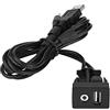 Keenso Cavo di prolunga ausiliario USB per auto, cavo USB universale da 1 m da 3,5 mm Cavo jack USB maschio da incasso per auto da moto